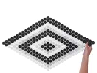 Juno Diamond Black and White 1" Hexagon Polished Marble Mosaic Tile