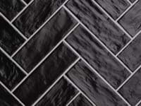 Montauk Jet 4x4 Black Ceramic Wall Tile with Mixed Finish