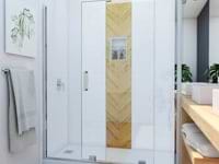 DreamLine Mirage-Z 48x72" Reversible Sliding Shower Alcove Door with Clear Glass in Chrome
