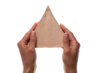 Terra Villa Sand Beige 6" Triangle Matte Presealed Genuine Terracotta Tile