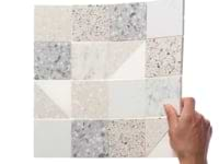 Elizabeth Sutton Artem Swan White & Cream 3x3 Polished & Honed Marble and Terrazzo Mosaic Tile