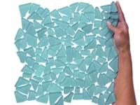 Fiji Pacific Blue Frosted Matte Glass Mosaic Tile