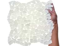 Fiji Arctic White Frosted Matte Glass Mosaic Tile