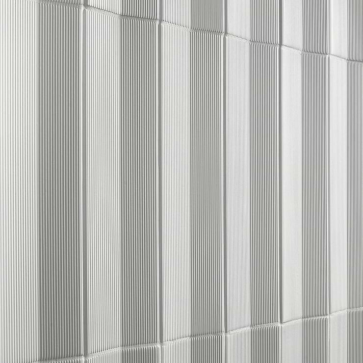 Kinzie Concave White 4x16 3D Matte Ceramic Tile