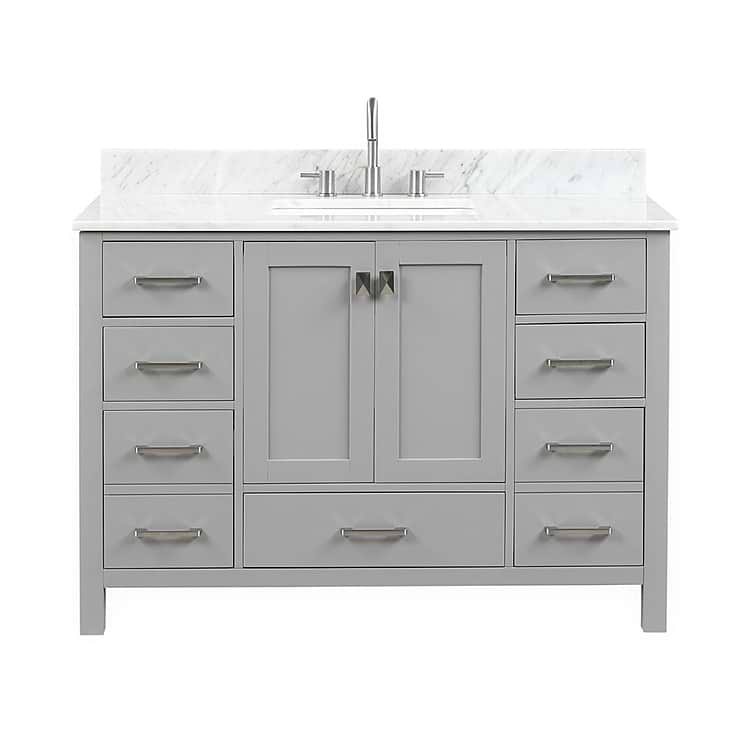 Athena 48'' Gray Vanity And Marble Counter