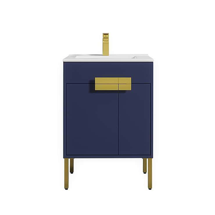 Portofino 24'' Navy Blue Vanity And Counter