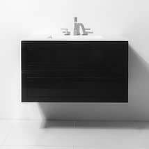 Alma Nero Black 30" Wall Mounted Vanity