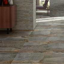 Acadia Iron Gray 24x48 Slate Look Matte Porcelain Tile