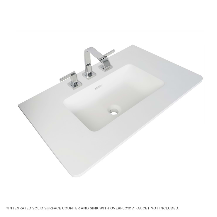 Alma Grigio Gray 36" Wall Mounted Vanity