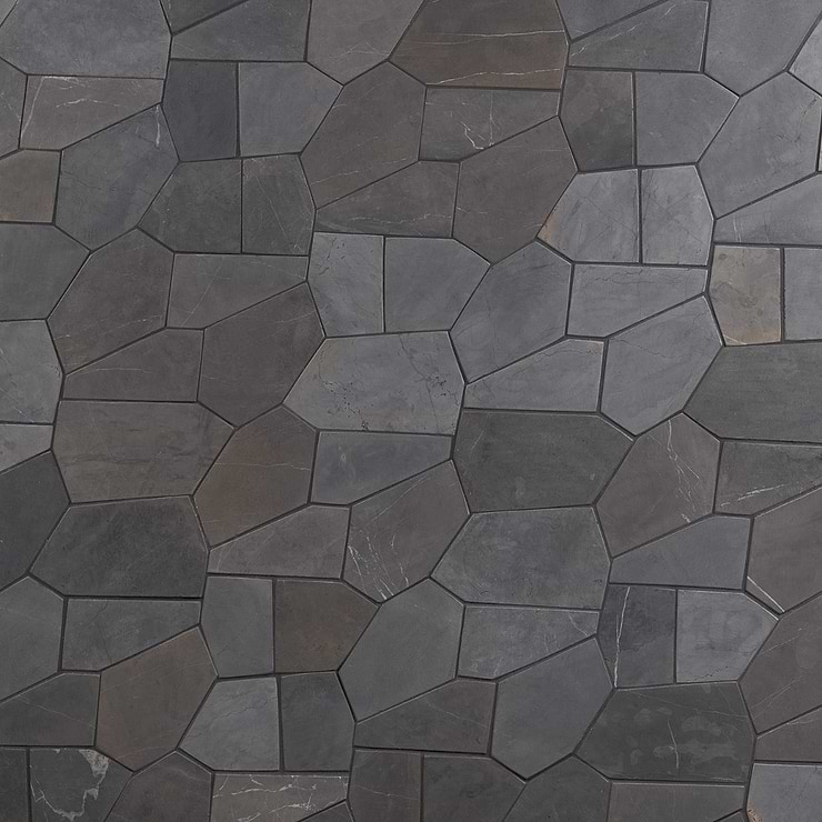 Nature Organica Java Dark Gray Honed Marble Mosaic Tile