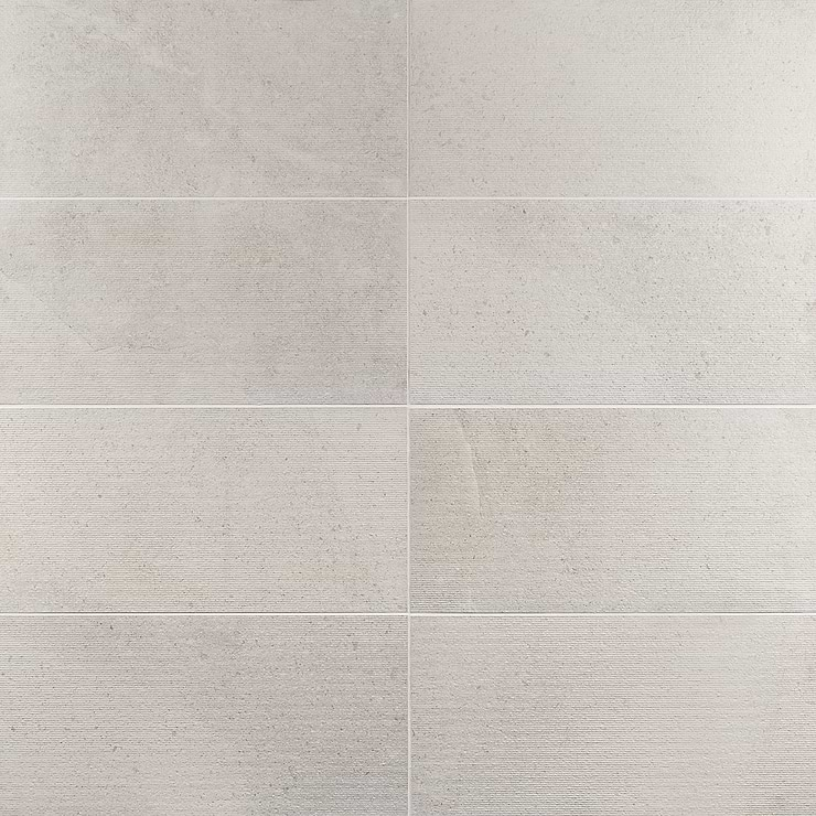 New Rock Perla White 12x24 Chiseled Limestone Look Matte Porcelain Tile 