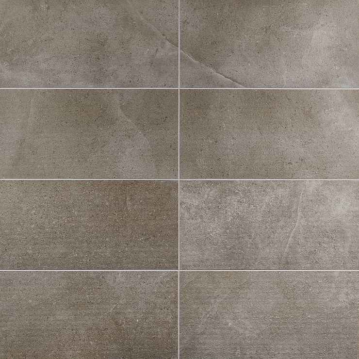 New Rock Tortora Beige 12x24 Chiseled Limestone Look Matte Porcelain Tile 