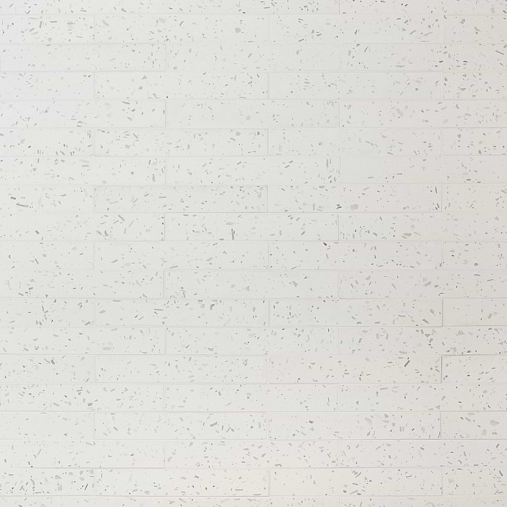 Mancala White 3x16 Matte Terrazzo Tile