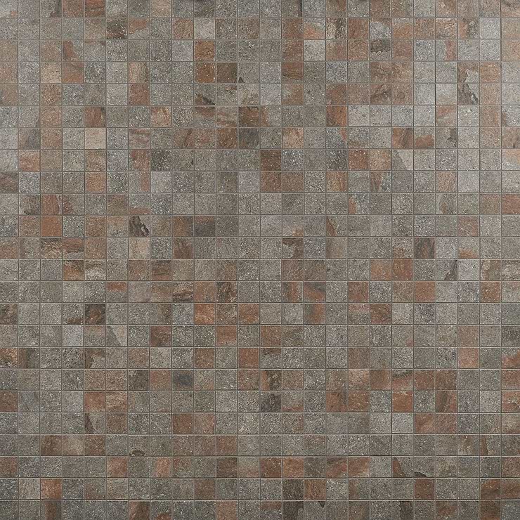 Acadia Iron Gray 2x2 Slate Look Matte Porcelain Mosaic Tile