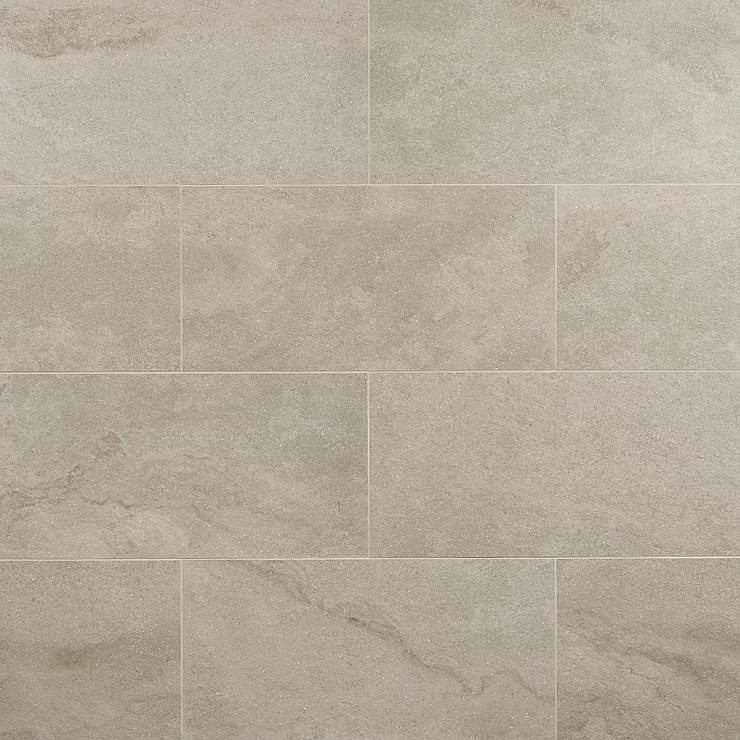 Acadia Warm Linen White 12x24  Limestone Look Matte Porcelain Tile