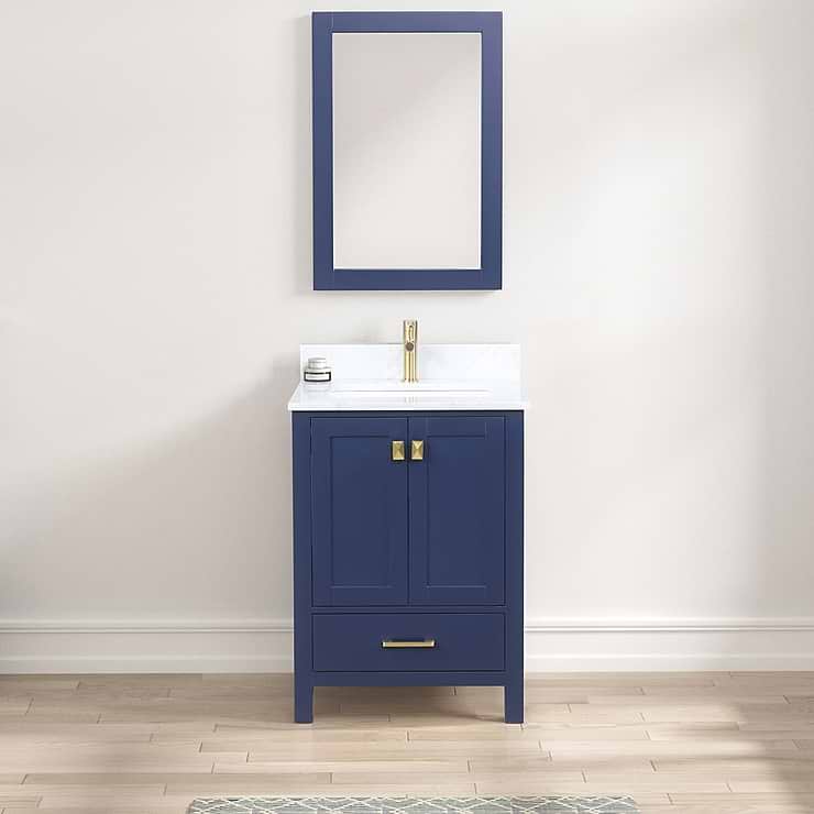 Athena 24'' Blue Vanity And Marble Counter