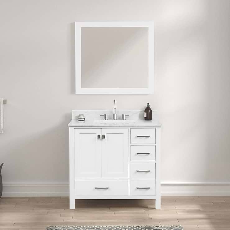 Athena 36'' White Vanity And Marble Counter