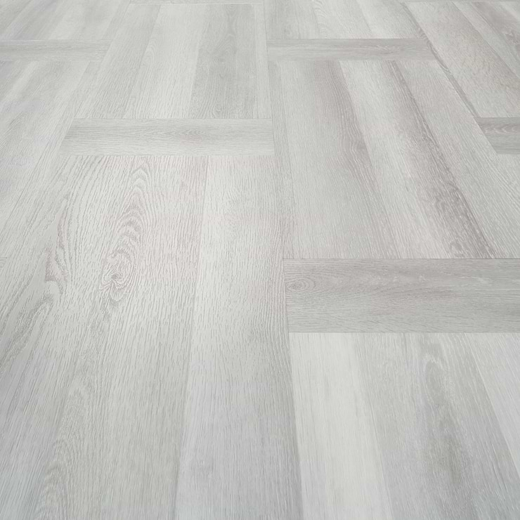 Stacy Garcia Fleetwood Parquet Silver Rigid Core Click 12x24 Luxury Vinyl Tile