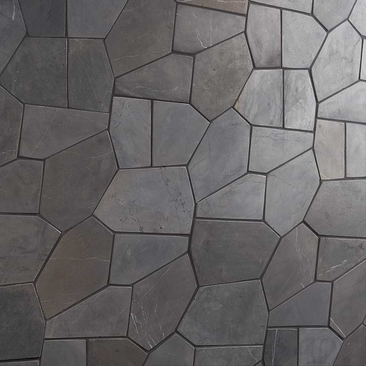 Nature Organica Java Dark Gray Honed Marble Mosaic Tile