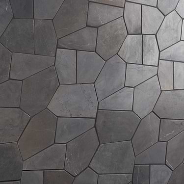 Nature Organica Java Dark Gray Honed Marble Mosaic Tile - Sample