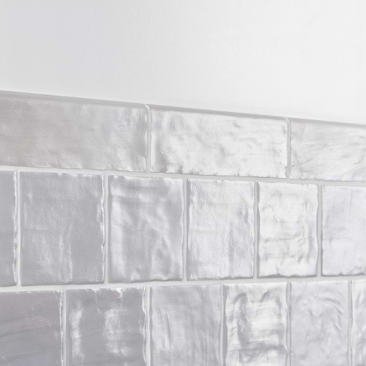Montauk Fog 2x8 Gray Ceramic Bullnose with Mixed Finish