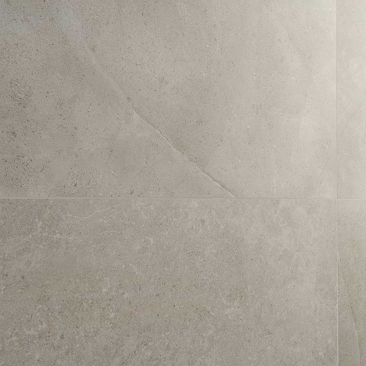 New Rock Fumo Light Gray 24x48 Limestone Look Matte Porcelain Tile