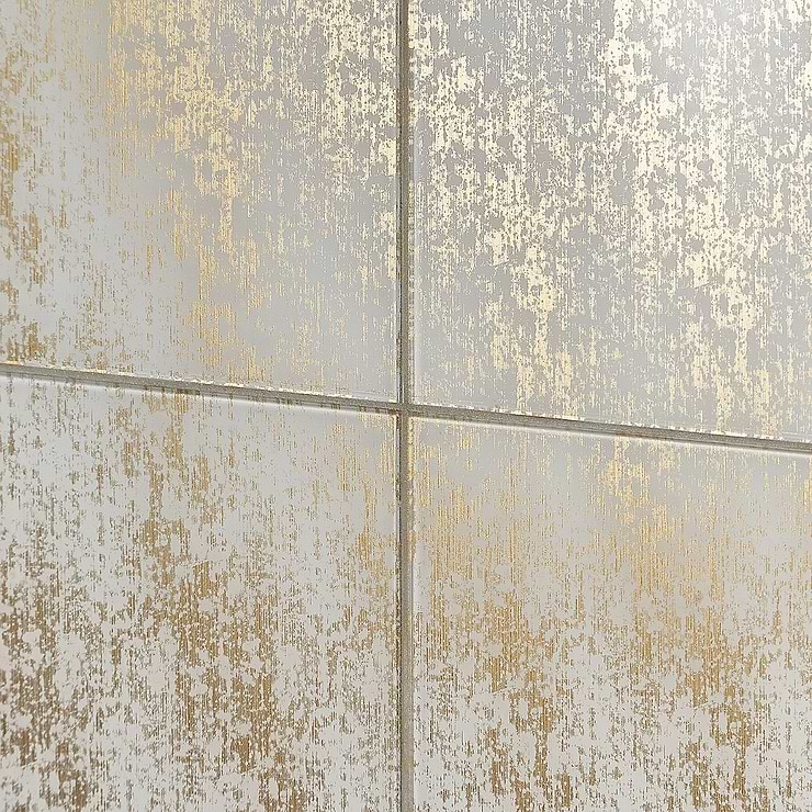 Vetrite Dust Gold 9x18 Polished Glass Tile