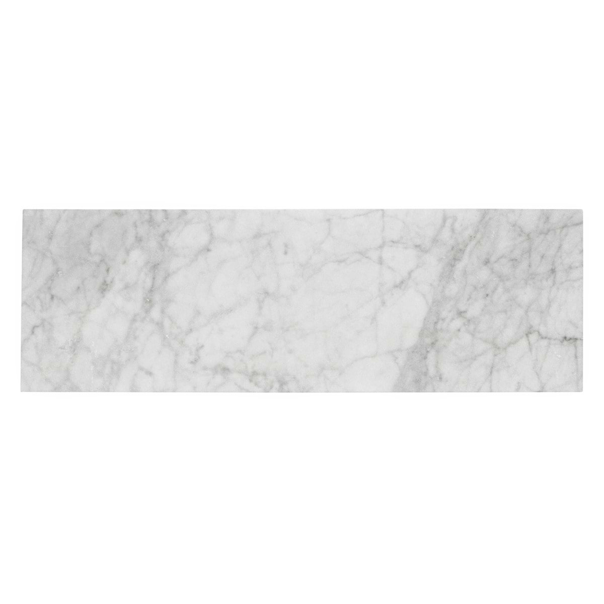 Carrara White 6x18 Honed Marble Tile