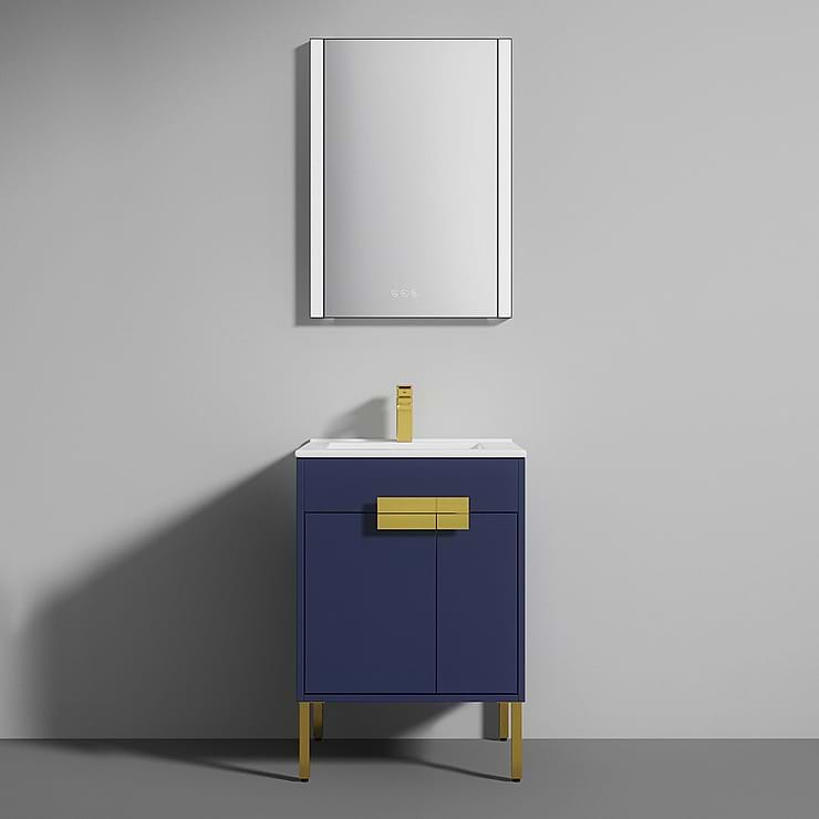 Portofino 24'' Navy Blue Vanity And Counter