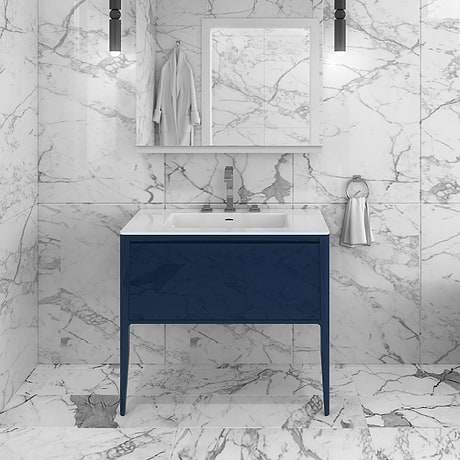 Luxe Collection  30" Navy Gloss Vanity