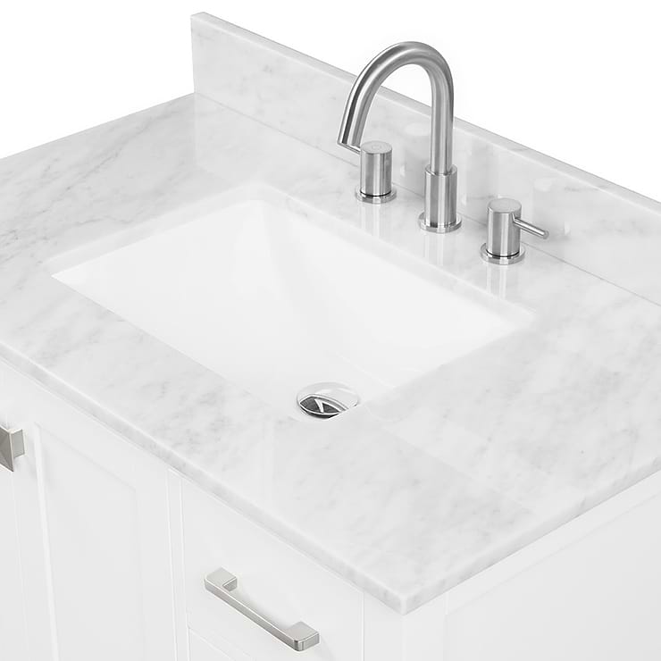 Athena 36'' White Vanity And Marble Counter
