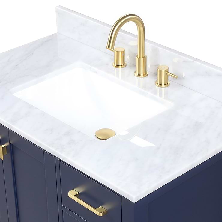 Athena 36'' Blue Vanity And Marble Counter