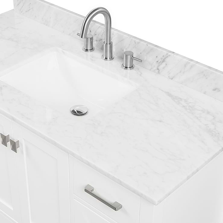 Athena 48'' White Vanity And Marble Counter