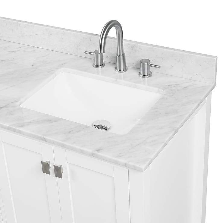 Athena 60'' White Vanity And Marble Counter