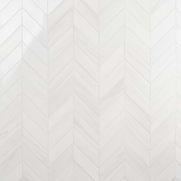 Bianco Dolomite Premium White 3x12 Chevron Polished Marble Tile