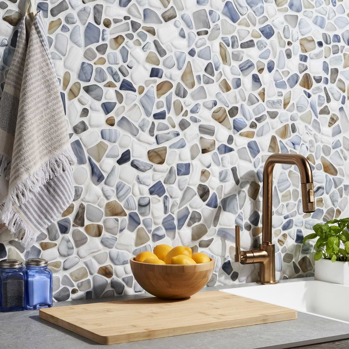 Beach Glass Tile Backsplash: A Coastal Elegance for Your Home