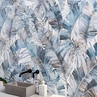 Monet Rain Forest Blue 24x48 Artisan Decor Matte Porcelain Wall Tile
