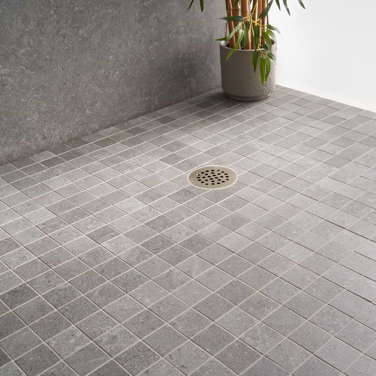 New Rock Fossil Dark Gray 2x2 Matte Porcelain Mosaic