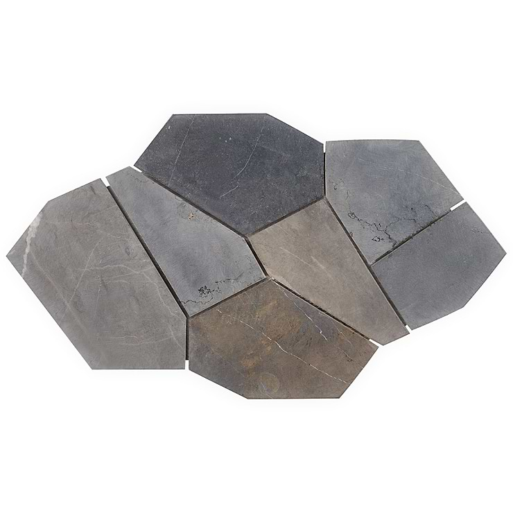 Nature Organica Java Dark Gray Honed Marble Mosaic Tile