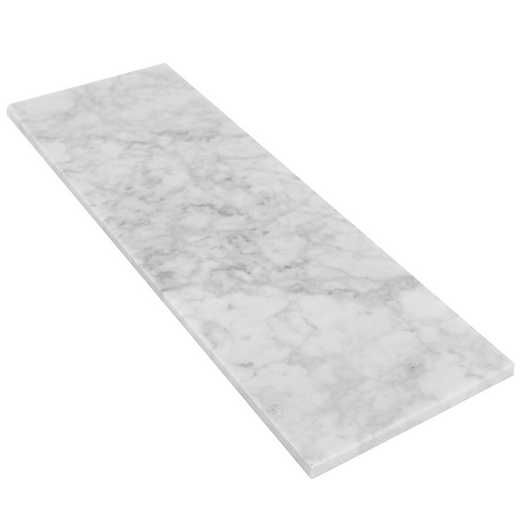 Carrara White 6x18 Honed Marble Tile