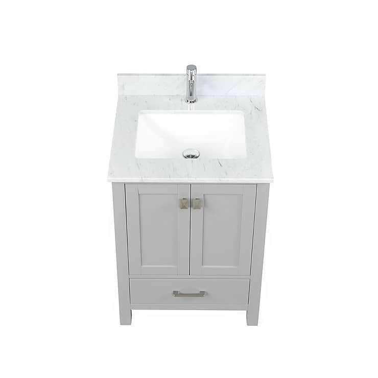 Athena 24'' Gray Vanity And Marble Counter