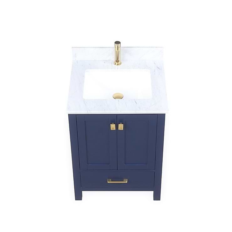 Athena 24'' Blue Vanity And Marble Counter