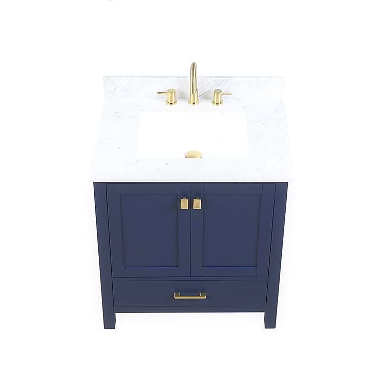 Athena 30'' Blue Vanity And Marble Counter