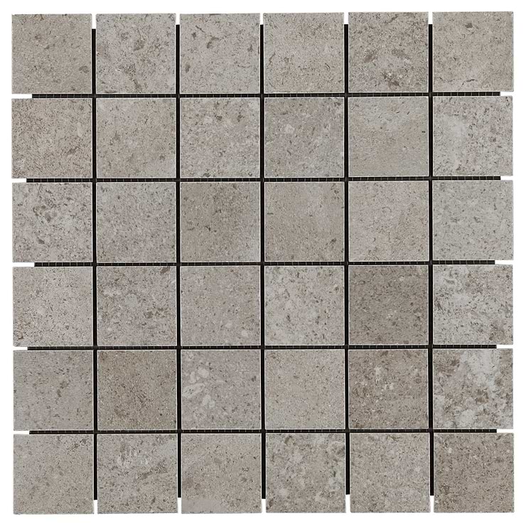 New Rock Tortora Beige 2x2 Limestone Look Matte Porcelain Mosaic Tile