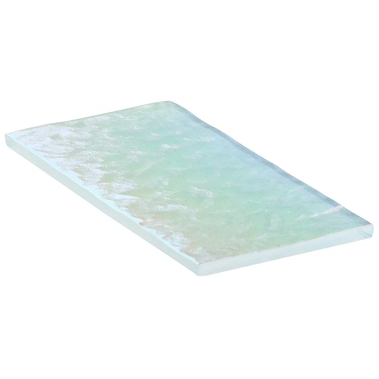 Splash Glacier White 4.5x9 Polished Glass Tile