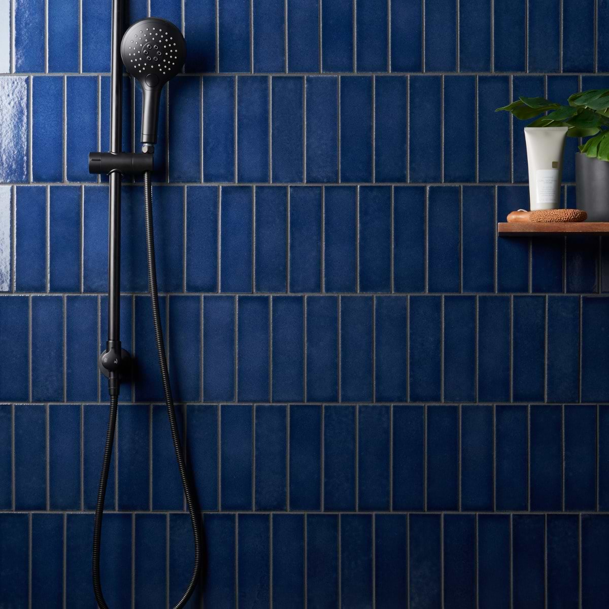 Color One Jean Blue 2x8 Glossy Lava Stone Subway Tile