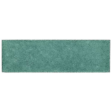 Color One Jade Green 2x8 Glossy Lava Stone Subway Tile
