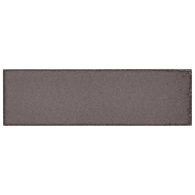 Color One Pebble Gray 2x8 Glossy Lava Stone Tile