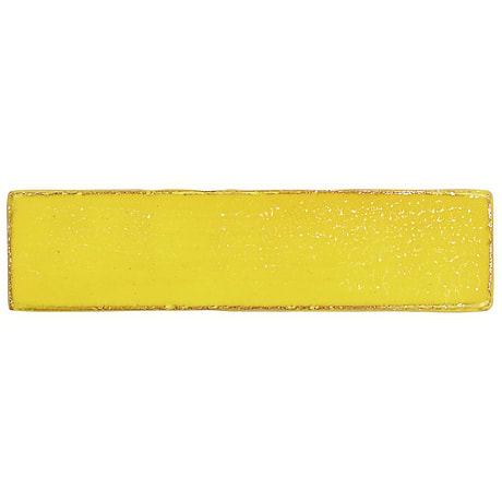 Emery Yellow 2x8 Handmade Crackled Glossy Terracotta Subway Tile