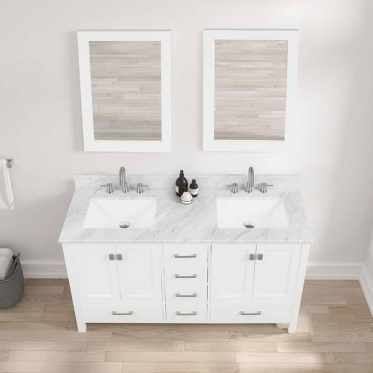Athena 60'' White Vanity And Marble Counter